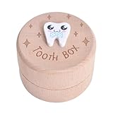 Zahnfee-Box – Baby-Erinnerungsbox | Zahnhalter aus Holz für Kinderzähne | Zahnhalter Aufbewahrungsbox | Aufbewahrungsbox für heruntergefallene Zähne | Niedlicher Zahnhalter für Kleinkinder Zähne Haare