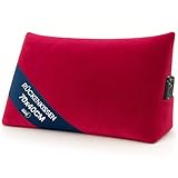 Keilkissen Rückenkissen Cord Kissen 70 cm breit - Lesekissen für Bett Sofa und Couch Sofakissen groß Wandkissen Couchkissen Reading Pillow Stützkissen für Rückenlehne Rot