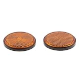GFDSGRE RüCkstrahler Motorrad 8PCS Kunststoff Runde Reflektor Motorrad Reflektor Zubehör Motorrad RüCkstrahler(Orange)