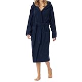 Schiesser Damen Bademantel 128545-815, Gr. 38 / M, Blau (815-navy)