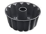 Original Kaiser La Forme Plus Gugelhupfform groß 24 cm, Gugelhupf Backform rund, extra hoher Rand, Kuchenform, Emailleboden, Kuchenform antihaftbeschichtet, Schwarz