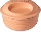 Römertopf Multi-Bräter runder Dampfgarer aus Ton 2 Liter Bräter Ø 22,5cm, Terrakotta