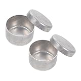 LOLIPPYY 2 Stück Aluminium Probenbehälter Bodenprobe Aufbewahrungsbox mit Deckel Labor Wägebox Kompakt Langlebig für Präzise Probennahme und Sichere Handhabung