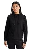 C&A Damen Hoody Sweatjacke Hoody Sweatjacket Unifarben Sweatshirts schwarz S