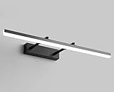 SSNCcNC Schwarz,90CM, Spiegellampe LED Modern Schrankleuchte Einstellbare Badezimmer Spiegelleuchte Ip20 Wasserdichte Badlampe Kein Flimmern Wandleuchte Weißes Licht 6000K