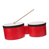 BESTonZON Set Aus Und Bongo Trommeln Für Kleinkinder Percussion Für Frühe Lernförderung Ideal Für Von 1 3 Jahren Inklusive Spielstöcke