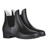 HORZE Kinder Winterreitstieflette Bonn, Thermo Reitstieflette Mädchen, wasserdichte Gummi Stallschuhe Thermo, Schwarz, 33