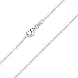 MATERIA feine Ankerkette 925 Sterling Silber - 1,2mm Halskette silber in 40 45 50 60 70 cm verfügbar #K30, Länge Halskette:70 cm