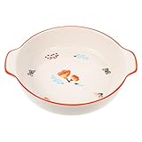 Ciieeo Keramik Backgeschirr Kuchenform Geschirr Heißluftfritteuse Ofenpfanne Porzellan Backform Bräter Steinzeug Backform Backform Mit Griffen Teller Backfritteuse Ofen