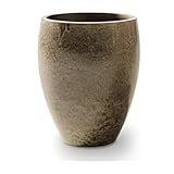 Provencelia LAFONTAINE Blumentopf Tropenrot, Größe: M - Durchmesser: 28 cm x Höhe: 32 cm, frostfest, handgefertigt, Terrakotta Pflanzkübel im mediterranen Stil für Garten Terrasse Balkon