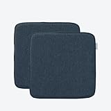 RACE LEAF 2er Set 40,5x40,5 cm Memory Foam Slow Rebound Sitzkissen Indoor Household Sitzkissen Wasserfeste Oberfläche und rutschfeste Unterseite Schwarz (Blau)