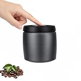 VINATO 0,4L Edelstahl Kaffeedose Vakuumbehälter für Kaffee, Tee oder Lebensmittel – Luftdicht, Aromaschutz, Kaffeebohnen behälter, Vakuum Kaffeedose
