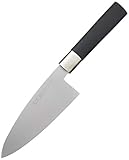 KAI Wasabi Black Deba 15,0 cm Klingenlänge - rostfreier 6A/1K6 Edelstahl poliert 58 (±1) HRC - schwarzer Polypropylen Griff - japanisches Hackmesser - Made in Japan