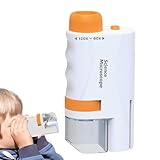 Kids Science Mikroskop, Anfänger-Mikroskop für Kinder, tragbares Kindermikroskop, pädagogisches Mikroskop für Kinder, kleines Mikroskop für Kinder, Vergrößerungsmikroskop für Kinder