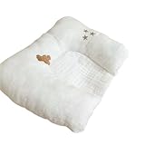 Kindkissen Kopfkissen,Kopfkissen Kind Kinderkissen Gegen Plattkopf Kinder Kissen Kopfverformung ,Atmungsaktives Kindkissen Gegen Plattkopf und Kopfverformung für Neugeboren (Sternbär,25x20 cm)
