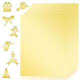 A4 Golden Mirror Cardstock Paper, 20 Blatt Metallic Gold Kartonpapier, Metallic Reflective Paper für DIY Kunstdruckpapier Basteln Scrapbook Kreative Dekoration Schulbedarf