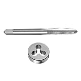 IndusTradCorp 15/64'-28UN Rechtsgewindebohrer- und Schneideisensatz, 15/64x28 HSS-Maschinengewindebohrer und Rundschneideisen