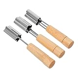 HOLIDYOYO Edelstahl Cupcake Ausstecher Set mit Holzgriff Herz Stern Blume Backwerkzeug zum Ausstechen und Füllen von Kuchen Keksen und Brot für Einfache Reinigung und Platzsparende