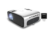 Philips NeoPix Ultra One+ – True Full HD-Projektor mit Android TV-Dongle, Chromecast Built-in und Zwei HDMI-Anschlüssen, Grey