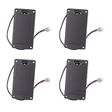 Remingtape 4X 9V Flache Halterung Gitarre Aktiver Tonabnehmer Batterie Fach Deckel Halten Box Batterie Aufbewahrung Koffer für Elektrische Gitarren Bass Zubehör