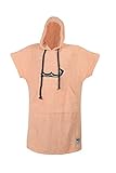 WOB Extreme | Badeponcho | Strandponcho mit Umkleide-Funktion | Unisex | 100 % Baumwolle | Antiallergen und Antibakteriell (as3, alpha, x_s, xx_l, regular, regular, Orange, L-XXL)
