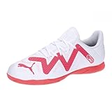 PUMA Unisex Kinder Future Play It Jr Fussballschuh, Puma Weiß Feuer Orchidee, 35 EU
