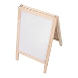 Kunst-Staffelei, Kleinkind-Staffelei, 25 X 40 Cm, mit Zubehör, Staffelei, Doppelseitig, Faltbar, Stehend, Großer Malraum, Pappelstruktur, Holz-Staffelei, Staffelei für