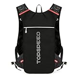 Euyaita Fahrradrucksack Skirucksack mit Helmnetz Ultraleicht Fahrrad MTB Rucksack Wanderrucksack Wasserdicht Rucksäcke für Herren Damen Radsport Camping Laufen (Typ B - Schwarz)