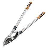 AIRAJ Astschere 69,8cm, Klingen Aus Hochwertigem Karbonstahl, Teflon-Anti-Rost-Beschichtung, Haifischmaul-Klinge, Rutschfester Griff Aus Aluminiumlegierung, Schnittdurchmesser Von 5,5CM Dicken Ästen