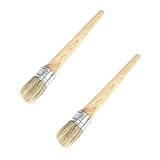 JEWEDECO 2 Stück Runder Pinsel Runder Haarpinsel Möbelpinsel Wachspinsel Borstenpinsel Milchpinsel Professionelle Farbe Runder Wachspinsel Möbelwachspinsel Künstlerborsten