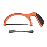 CHEOTIME 9-Zoll-Mini-Bügelsäge, schwere Handsäge mit 5 Metallblättern, Rahmen aus Aluminiumlegierung, kleine Gehrungssäge, professionelle Bügelsäge für Metall, Handwerk, Holz,