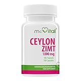 McVital Ceylon Zimt Kapseln 1000 mg pro Tagesverzehrmenge • 180 vegane Kapseln • Aus echter Ceylon-Zimtrinde • Made in Germany