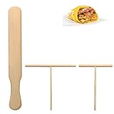 2 Stück Crepes Verteiler für Crepes Maker,Pfannkuchenwender für Crepe Pfanne,Teigverteiler für Crepes Wender Set,mit 30cm Crepe Verteiler Spatel