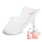Hylat Baby Badewanneneinsatz Baby - wertvolle Badehilfe für Säuglinge und Babys von Geburt bis ca. 6 Monate, Farbe:lila, Motiv:Yeti, Marke:Hylat Baby