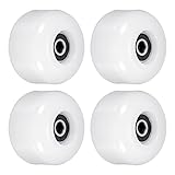 PATIKIL 4 Stück 54mm Longboard Rollen mit Lager ABEC-9 Skateboard Rad Straße Rollen für Skateboards Cruiser Räder Ersatz 85A Weiß