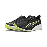 PUMA Unisex Darter PRO Straßen-Laufschuh, Black-Yellow ALERT White, 38.5 EU