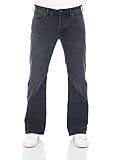 LTB Jeans Hose Herren Bootcut Timor Denim Stretch Tiefer Bund Blau Schwarz 28W - 40W 30L - 36L, Farbvariante:Black Wash (200), Größe:34W / 32L