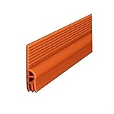 Gdfnmogo Schiebetür-Wetterabisolierung, 2 m, TPE, flexibel, schneidbar, Zugluftstopper für Türen, schalldichte Isolierleiste, kompatibel mit Heimgebrauch (Orange)