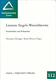 Leonore Siegele-Wenschkewitz. Persönlichkeit und Wirksamkeit
