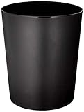 Läufer 26516 Papierkorb Allrounder 13 Liter, schwarz, runder Mülleimer, stabiler Kunststoff, Inhalt 13L, Abfalleimer, auswaschbar