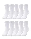 Kyopp 10 Paar Nahtlose Socken Kinder Jungen und Mädchen Knöchelsocken Atmungsaktiv Sneaker Einfarbig Crew Socks