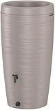 Regenwassertank 240 L Regentonne Wasserbehälter in 3 Farben mit Wasserhahn Set (240L Hellgrau)