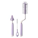 Flaschenreinigungsbürste | Silikon-Baby-Reinigungsbürste | Flaschenreinigungsbürste | 3-in-1 Silikon-Flaschenreiniger, spülmaschinenfest und wiederverwendbar, Flaschen- und Saugerbürstenreiniger für