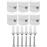 ZOHAR 6 Stück Zweiteilige Wand- und Deckenpins Weiß für Textilkabel Deckenbefestigung Affenschaukel Aufputz-Kabelhalter für Lampe DIY mit Schrauben und Dübeln