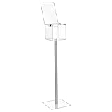 Bodengestell mit abschließbarer Losbox aus Acrylglas in 200x200x200mm und Topschild DIN A4 Hoch - Zeigis® / Spendenbox/Aktionsbox/Gewinnspielbox/transparent/durchsichtig/Acryl/Plexiglas®