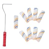 TOBBOMEY Teiliges Farbrollen für Wandfarbe Waschbare Wiederverwendbare Farbwalzen mit Drehbarem Griff für Wand Deckenanstriche in Haus und Büro Professionelles Malerwerkzeug