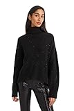 C&A Damen Pullover Rollkragen Glänzend schwarz M