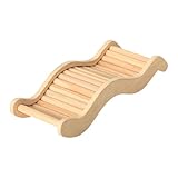 Hamsterzubehör, Leiterrampe, Ersatzbrett, Holzleiter für Haustiere, zusammenklappbares Käfig-Lebensraum-Spielzeug für Hamster, Streifenhörnchen und andere Kleintiere, 25 x 10 x 3 cm