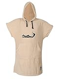 WOB Extreme | Badeponcho | Strandponcho mit Umkleide-Funktion | Unisex | 100 % Baumwolle | Antiallergen und Antibakteriell (as3, alpha, x_s, xx_l, regular, regular, Beige, XS-M)