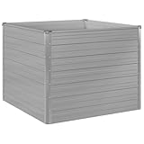 vidaXL Hochbeet Verzinkter Stahl 100x100x77cm Gartenbeet Gemüsebeet Pflanzbeet Grau